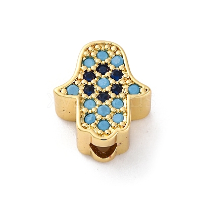 Brass Cubic Zirconia Beads KK-S510-43G-01-1