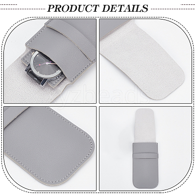 4Pcs 4 Colors PU Leather Jewelry Storage Clamshell Bags ABAG-NB0002-06-1