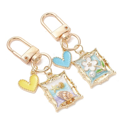 Alloy Enamel Pendant Decorations HJEW-JM04794-1