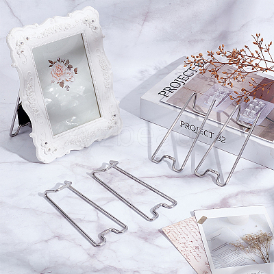 201 Stainless Steel Picture Frame Stand AJEW-WH0651-43A-1