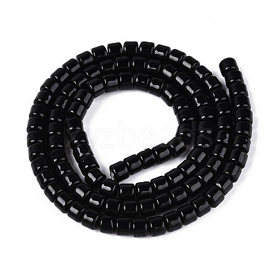 Opaque Solid Color Glass Beads Strands GLAA-N065-4x4mm-C10-1
