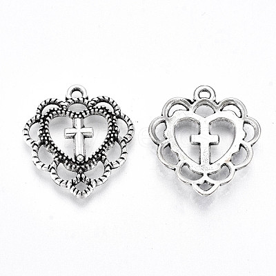 Tibetan Style Alloy Pendants X-TIBE-S323-059AS-RS-1