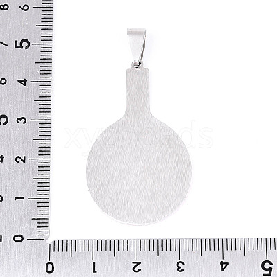 Printed 201 Stainless Steel Pendants STAS-T066-86A-1