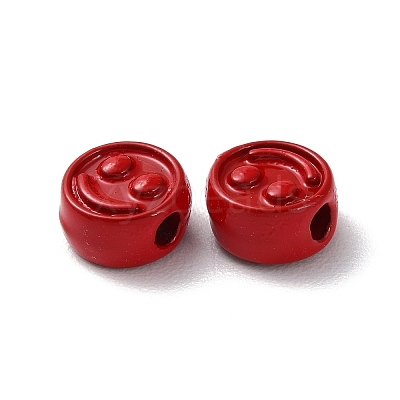 Spray Painted Alloy Beads PALLOY-M215-16B-1