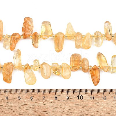 Heated Natural Citrine Beads Strands G-F821-C04-01-1