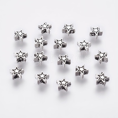 Tibetan Style Alloy Beads TIBEB-01-AS-RS-1