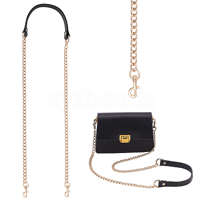 Zinc Alloy Curb Chain Crossbody Bag Straps DIY-WH0430-124B-1