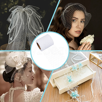 25 Yards Polyester Mesh Ribbons DIY-WH0002-90A-1