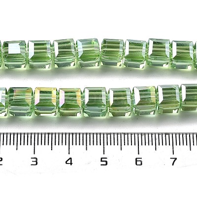 Electroplate Glass Beads Strands EGLA-H108-01A-AB03-1
