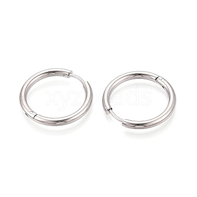 304 Stainless Steel Hoop Earrings EJEW-T048-24D-P-1