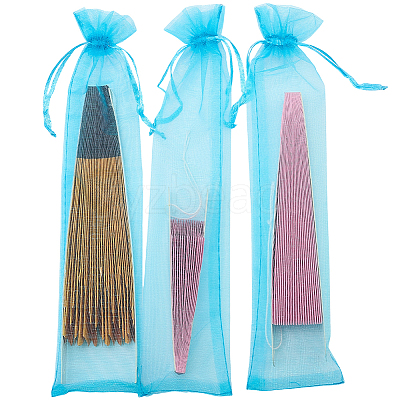 100Pcs Organza Drawstring Bags for Chinese Fan OP-GF0001-02A-1