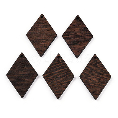 Natural Wenge Wood Pendants WOOD-T023-46A-01-1