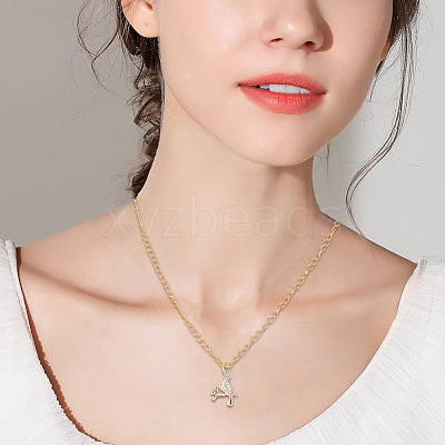 10Pcs Brass Micro Pave Clear Cubic Zirconia Pendants KK-BBC0024-49-1