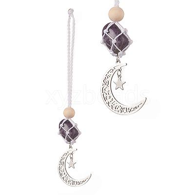 Moon 201 Stainless Steel Pendant Decorations HJEW-JM00958-04-1