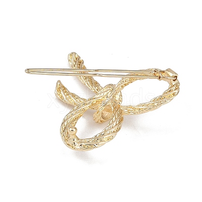 Bowknot Alloy Hair Barrettes AJEW-A056-03B-G-1