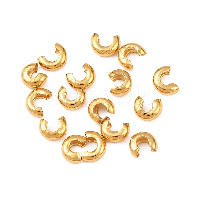 304 Stainless Steel Crimp Beads Covers STAS-L215-10G-A-1