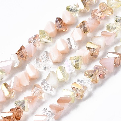 Electroplate Glass Beads Strands X-EGLA-N002-06I-1