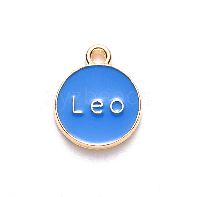 Alloy Enamel Pendants X-ENAM-S124-01B-02G-1