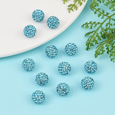 Polymer Clay Rhinestone Beads RB-H258-HD10mm-202-1