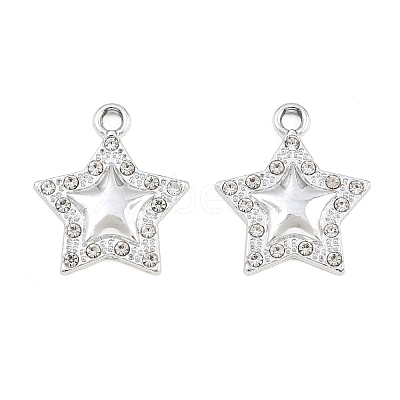 Alloy Rhinestone Pendants RB-CBA332B-03P-1