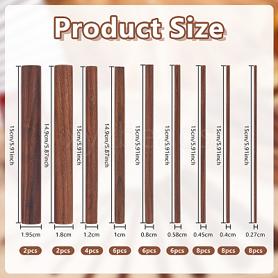 Waxed Round Wooden Sticks WOOD-OC0004-42A-1