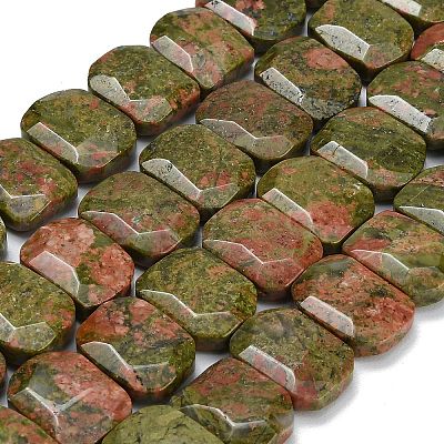 Natural Unakite Beads Strands G-C285-A12-01-1