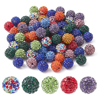 Pave Disco Ball Beads RB-YW0001-10-1
