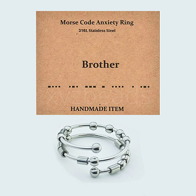 304 Stainless Steel Rotating Cuff Rings FS-WG14209-04-1