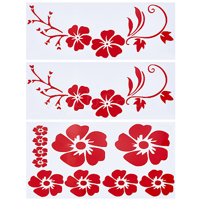 3Pcs 2 Styles PET Cartoon Self Adhesive Car Stickers DIY-GF0007-83A-1
