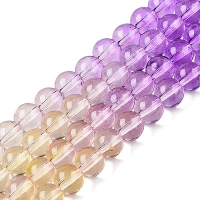 Baking Paint Transparent Glass Beads DGLA-M001-8mm-09-1
