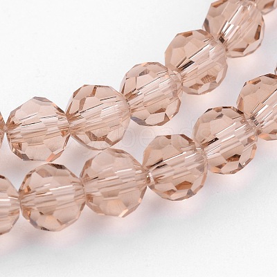 Transparent Glass Bead Strands GLAA-G013-10mm-90-1