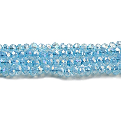 Transparent Baking Paint Glass Beads Strands DGLA-F002-02A-04-1