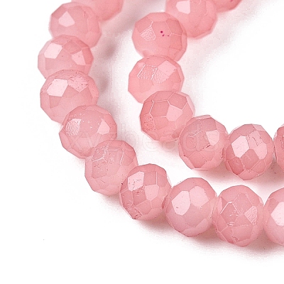 Baking Paint Imitation Jade Glass Bead Strands DGLA-A034-J4MM-A31-1