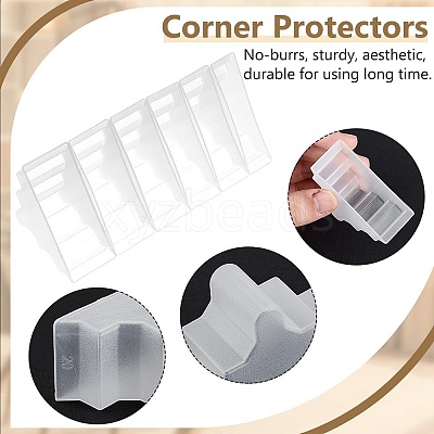 60Pcs 6 Styles Triangle Plastic Furniture Corner Guards AJEW-BC0007-84B-1