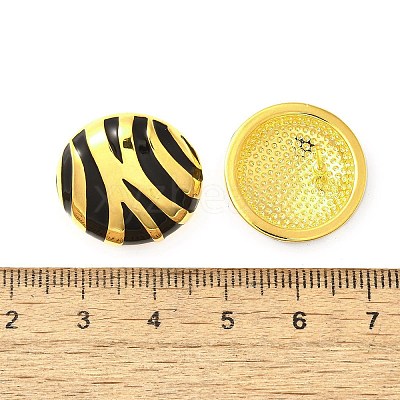 Brass Enamel Stud Earrings EJEW-B120-02G-02-1