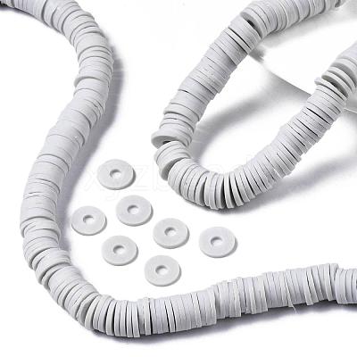 Flat Round Handmade Polymer Clay Beads CLAY-R067-10mm-39-1