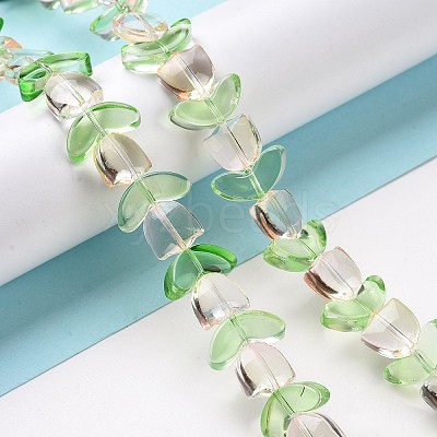 Transparent Glass Beads Strands X-LAMP-H061-02A-1