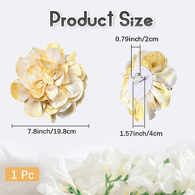 Multi Petal Flower Cloth Brooches JEWB-CN0001-14C-1