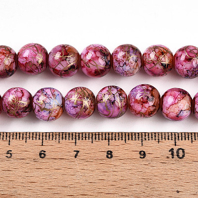 Baking Paint Glass Beads X1-DGLA-N003-10mm-B03-1