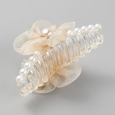 PS Plastic & Polyester & Iron Claw Hair Clips for Women Girls Thick Hair PHAR-WH0017-20A-1