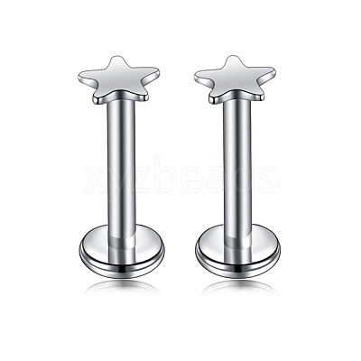 Star Stainless Steel Internally Threaded Labrets WG955BE-03-1