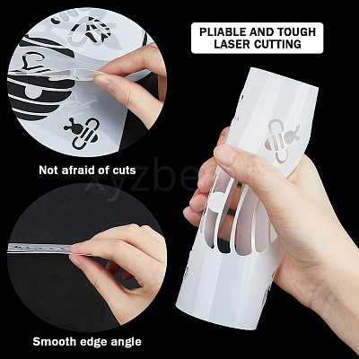 Bees Theme PET Plastic Hollow Out Drawing Painting Stencils Templates Sets DIY-WH0028-66-1