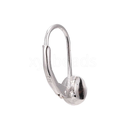 Anti-Tarnish Rhodium Plated 925 Sterling Silver Leverback Earring Findings X-STER-I017-084I-P-1