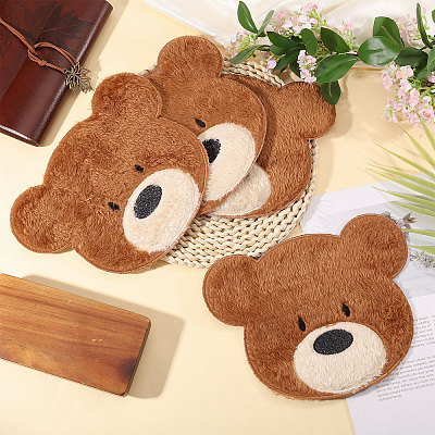 Computerized Embroidery Polyester with Fur Iron on/Sew on Patches DIY-WH0671-397A-1