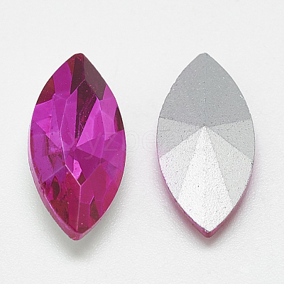 Pointed Back Glass Rhinestone Cabochons RGLA-T083-6x12mm-09-1