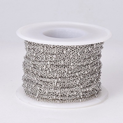 Tarnish Resistant 304 Stainless Steel Cable Chains CHS-E018-07P-1