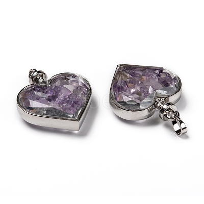 Glass Bottle Pendants G-Z010-02B-1