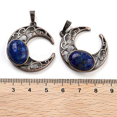 Dyed Natural Lapis Lazuli Pendants G-L602-01R-13-1
