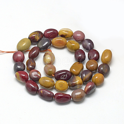 Natural Mookaite Beads Strands X-G-R445-8x10-11-1