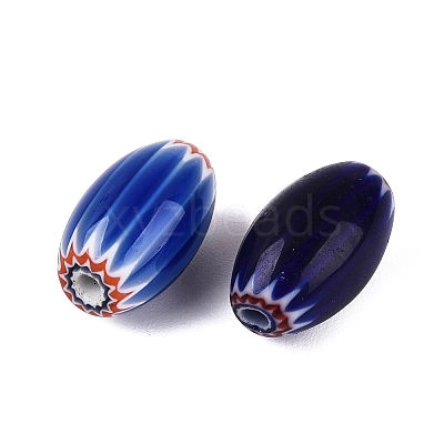 Handmade Millefiori Glass Barrel Beads LA-N002-03C-1